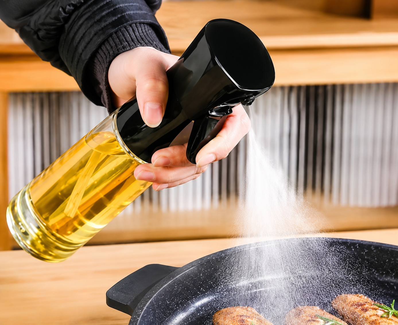 200ml Glass Oil Sprayer – Spray, Pour & Cook with Ease