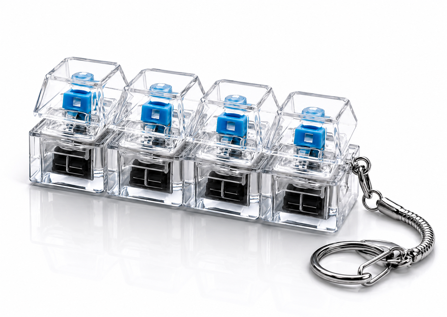 Fidget Toy Keyboard | Mechanical Keychain Clicky Switch 4 Keys
